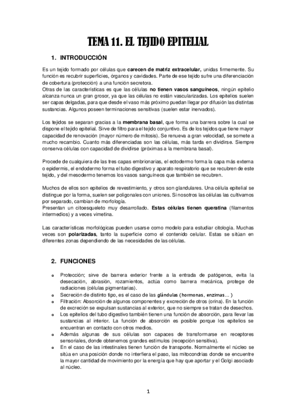 Miniatura del documento Tema 11. Tejido epitelial.pdf