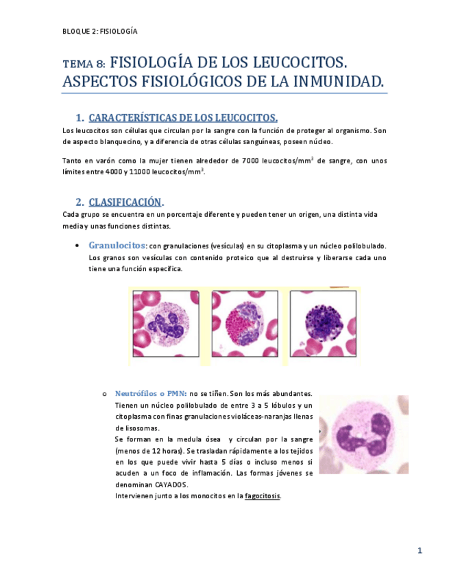 Miniatura del documento TEMA 8 fisiologia de los leucitos. espacot s fisiologicos de la inmunidad.pdf