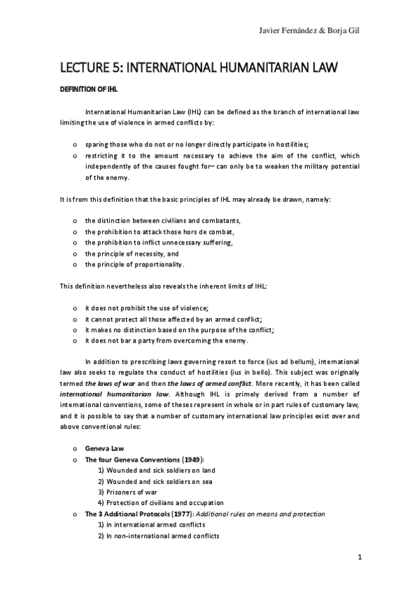 Miniatura del documento Lecture 5 The protection of civilians (international humanitarian law).pdf