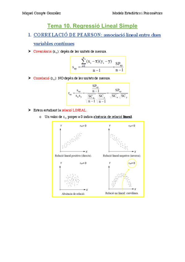 Miniatura del documento TEMA 10. Regressió Lineal Simple.pdf