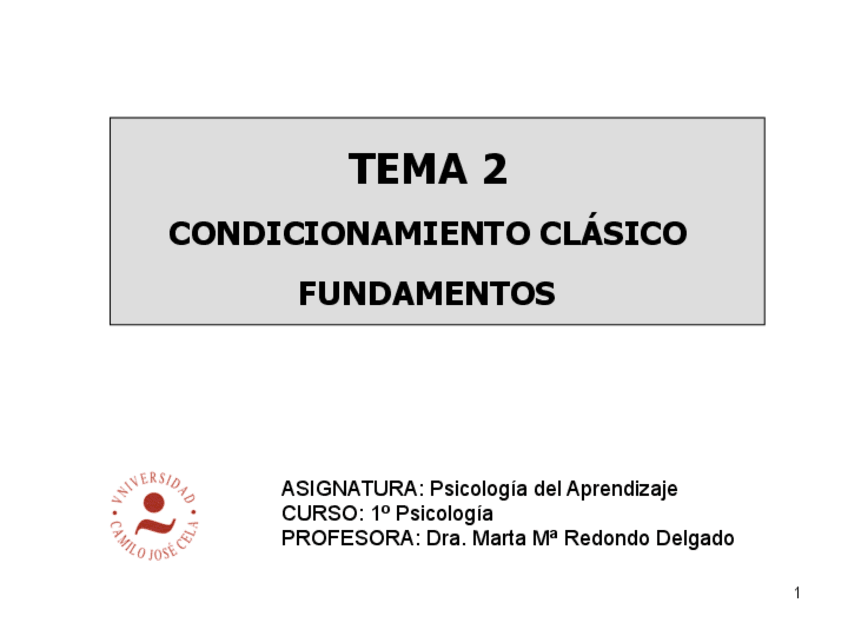 Miniatura del documento TEMA 2. CONDICIONAMIENTO CLÁSICO. FUNDAMENTOS (1).pdf