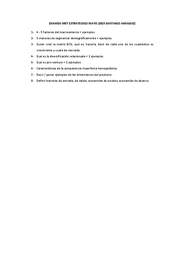 Miniatura del documento EXAMEN MKT ESTRAT MAYO 2019 SANTIAGO ARANJUEZ.pdf