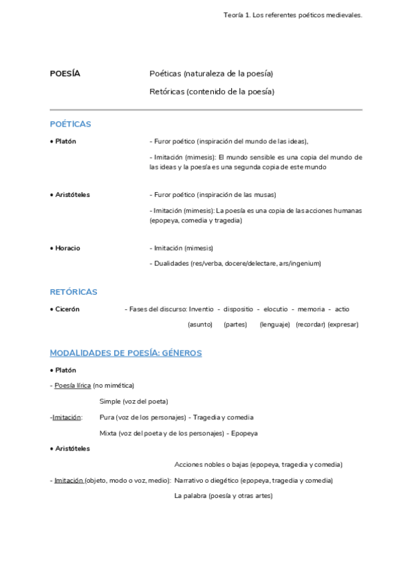 Miniatura del documento Teoría 1 - Los referentes poéticos medievales.pdf