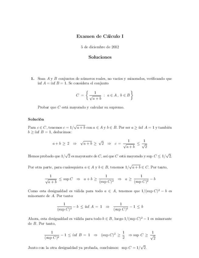 Miniatura del documento Examen calculo I diciembre 2012 soluciones.pdf