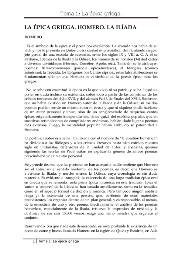 Miniatura del documento Tema1LaepicagriegaHomeroLaIliada2013-2014.doc