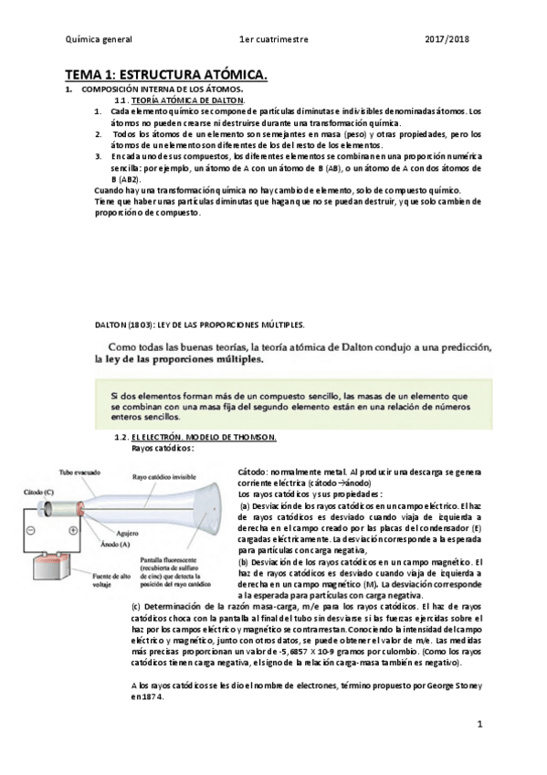 Miniatura del documento TEMA 1: ESTRUCTURA ATÓMICA