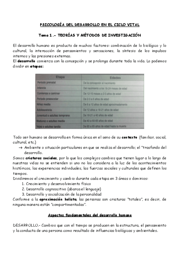 Miniatura del documento Tema 1. PSICOLOGÍA DEL DESARROLLO EN EL CICLO VITAL.pdf