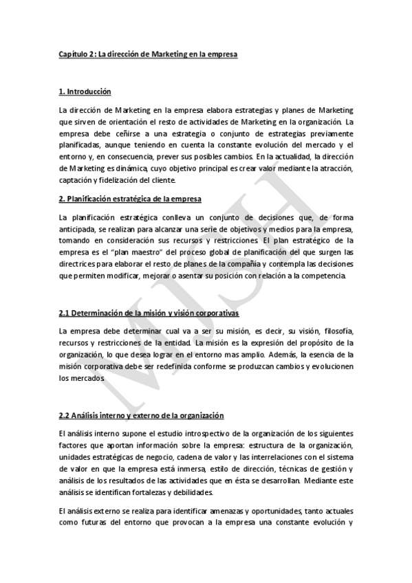 Miniatura del documento Capítulo 2 [La dirección de Marketing en la empresa].pdf