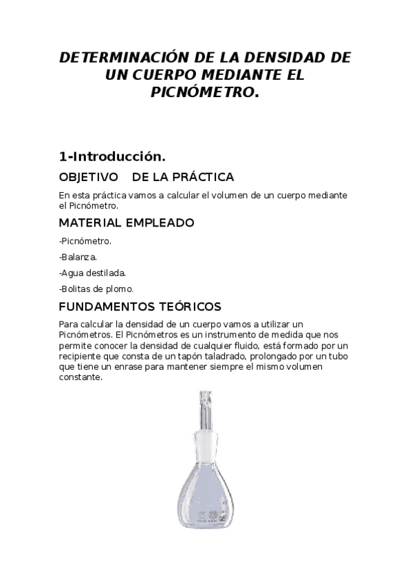 Miniatura del documento Determinacion-de-la-densidad-de-un-cuerpo-mediante-el-Picnometro.docx