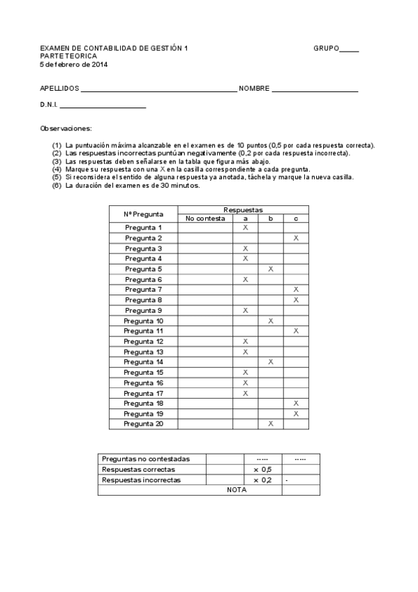 Miniatura del documento Contabilidad de Gestión Examen Febrero 2014.pdf