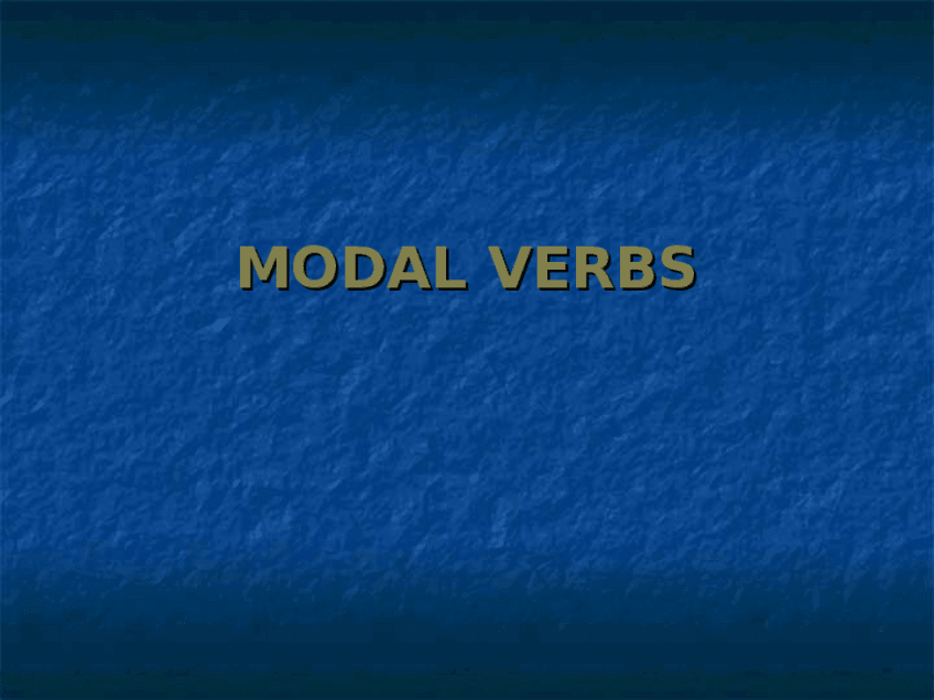 Miniatura del documento MODALS.ppt