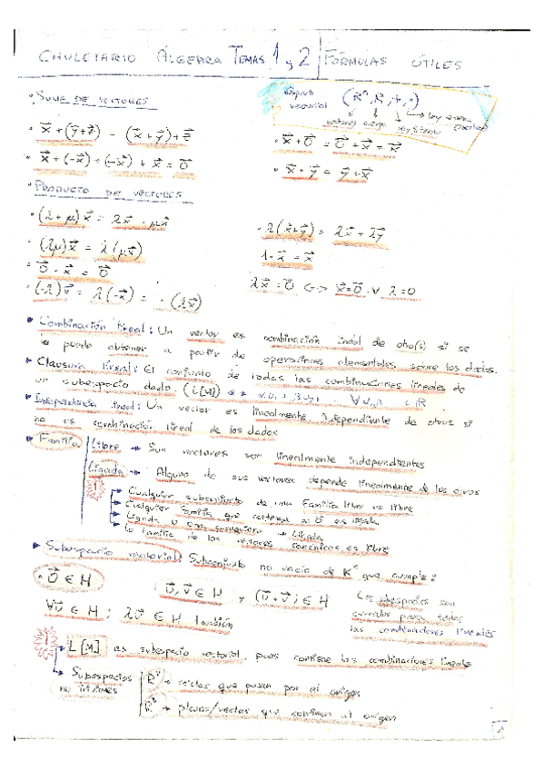 Miniatura del documento Álgebra - Temas 1y2 - Apuntes