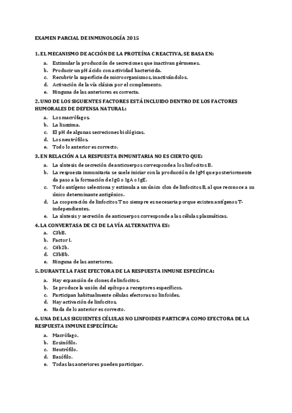 Miniatura del documento Examen parcial de inmunología 2015.pdf