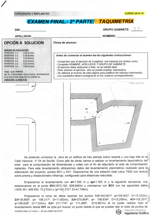 Miniatura del documento EX. PARCIAL TAQUIMETRÍA CURSO 2014-2015.pdf