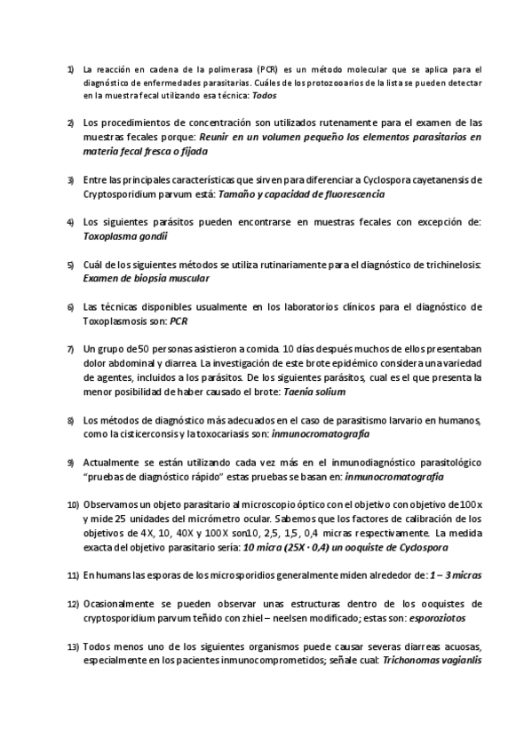 Miniatura del documento Tipo test Parasitología Clínica.pdf