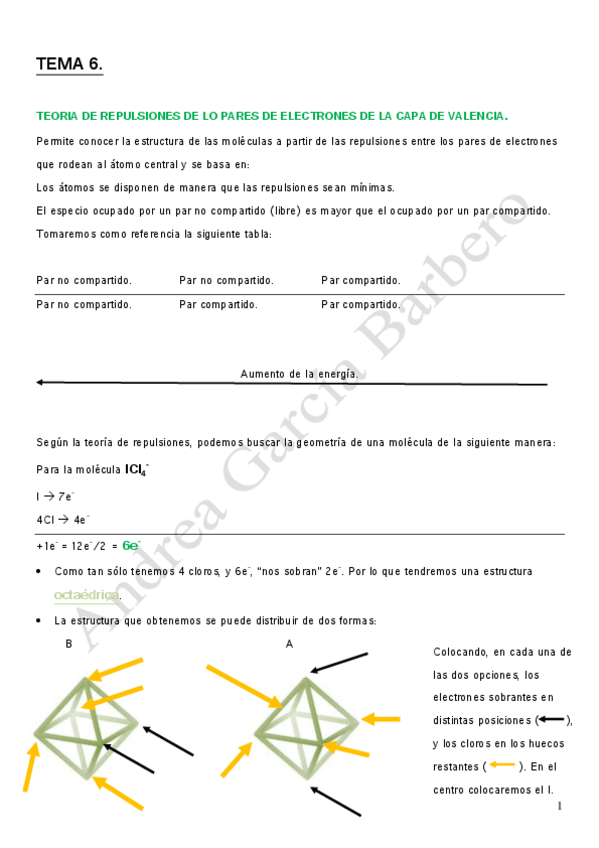 Miniatura del documento TEMA 6 - Teoría de repulsiones de pares de electrones de la capa de valencia.pdf
