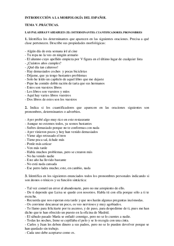 Miniatura del documento Ejemplo práctica Derminantes. Cuantificadores. Pronombres personales.pdf
