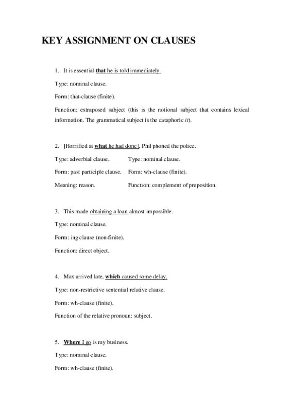 Miniatura del documento ASSIGNMENT ON CLAUSES - SOLUTIONS.pdf