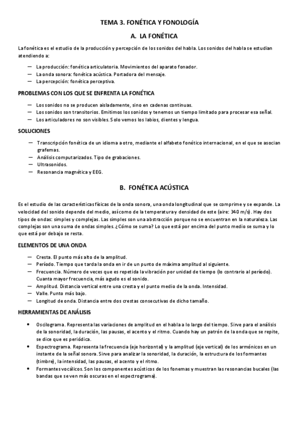 Miniatura del documento Tema 3. Fonética y fonología. Resumen