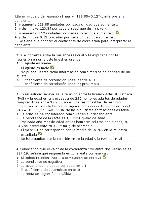 Miniatura del documento TIPO TEST CORREGIDO - PROBABILIDADES + REPASO DE ESTADISTICA DESCRIPTIVA Y REGRESIÓN Y CORRELACIÓN (1).pdf