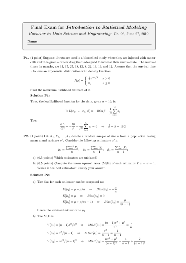 Miniatura del documento Final Stat. Modeling Junio 2019 Solución