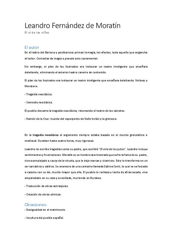 Miniatura del documento NEOCLASICISMO Leandro Fernández de Moratín - El sí de las niñas.pdf