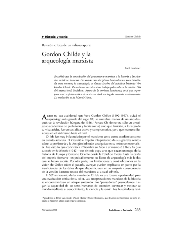 Miniatura del documento Artículo Gordon Childe y la arqueología marxista.pdf