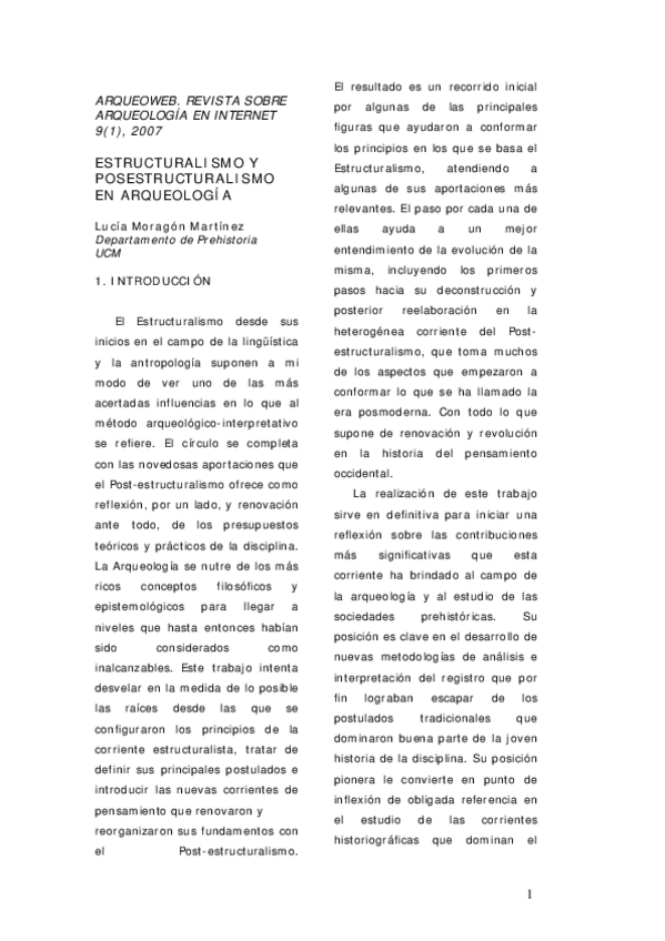Miniatura del documento Artículo Estructuralismo y posestructuralismo en arqueología.pdf