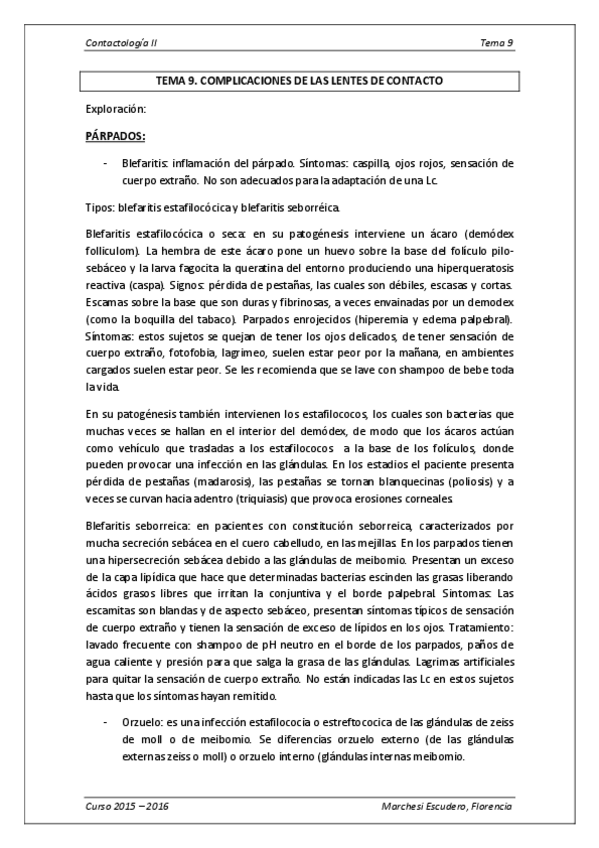 Miniatura del documento Tema 9 - COMPLICACIONES DE LAS LENTES DE CONTACTO.pdf