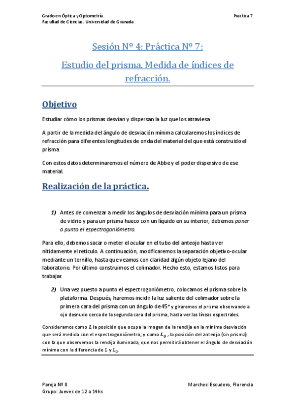 Miniatura del documento Práctica Nº 7 - Estudio del prisma. Medida de índices de refracción.pdf