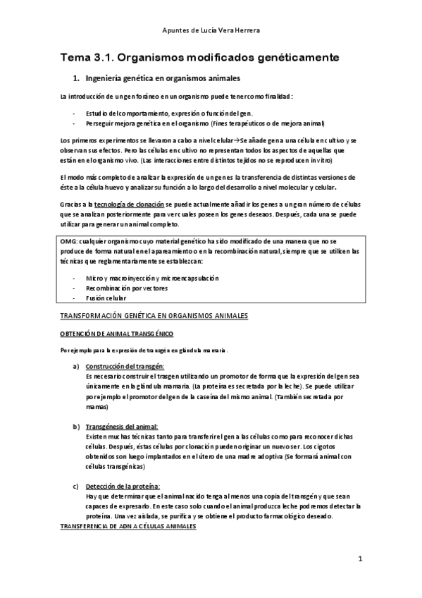 Miniatura del documento Tema 3.1 OMGs. Ingeniería genética en animales..pdf