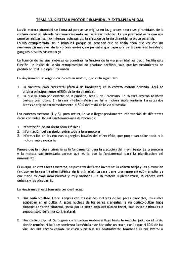 Miniatura del documento 33. Sistema motor piramidal y extrapiramidal.pdf