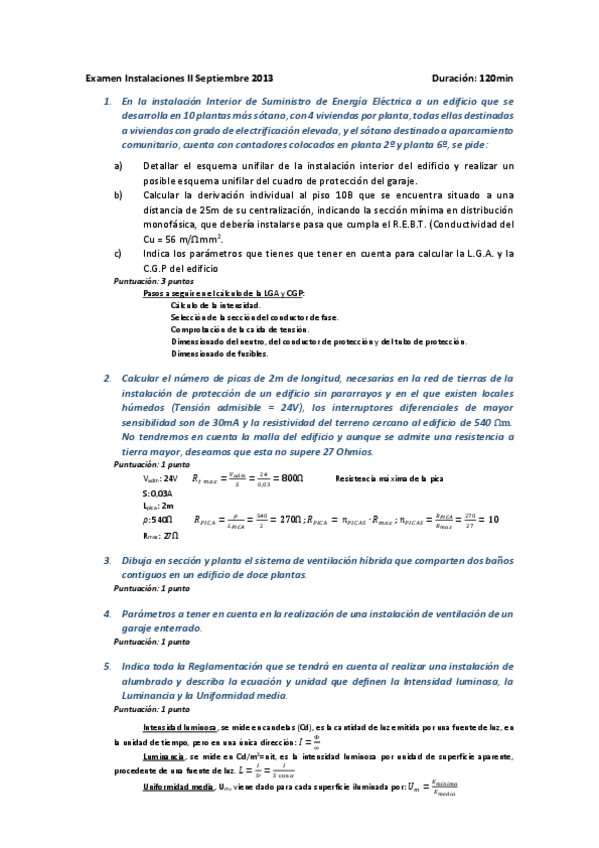 Miniatura del documento Examen Instalaciones II Febrero 2015_Resuelto.pdf