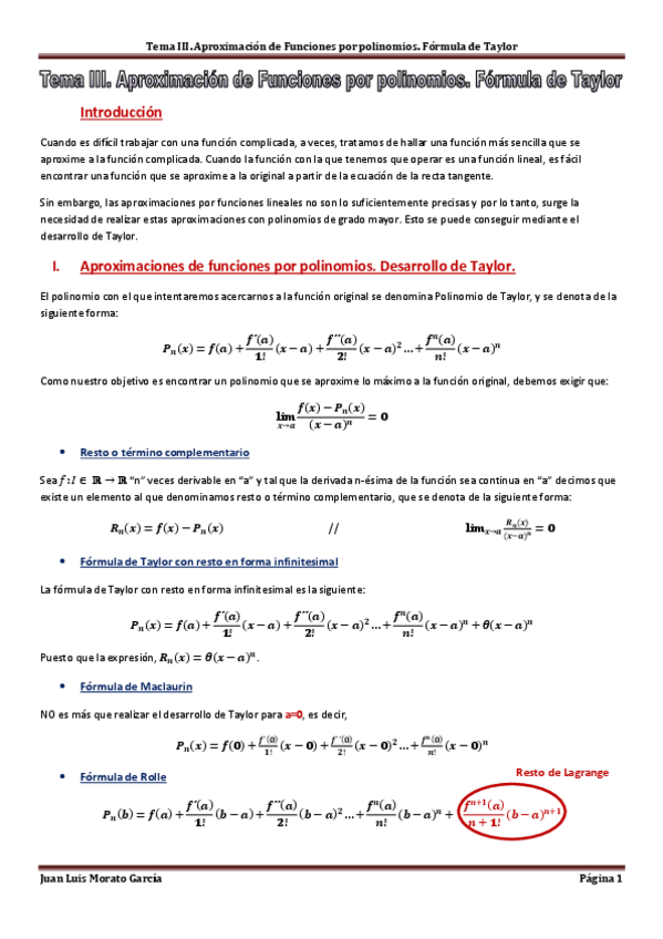 Miniatura del documento Tema III. Fórmula de Taylor.pdf