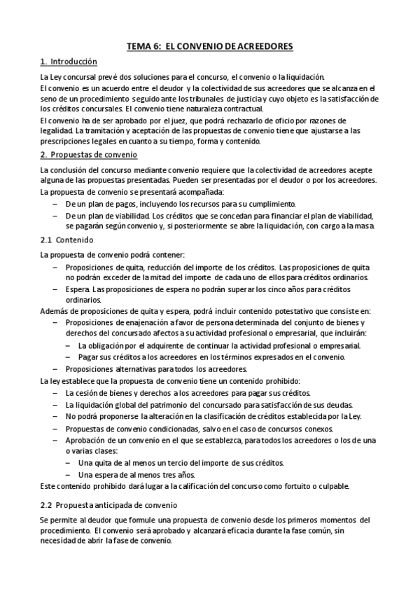 Miniatura del documento Tema 6 - Convenio de acreedores.pdf