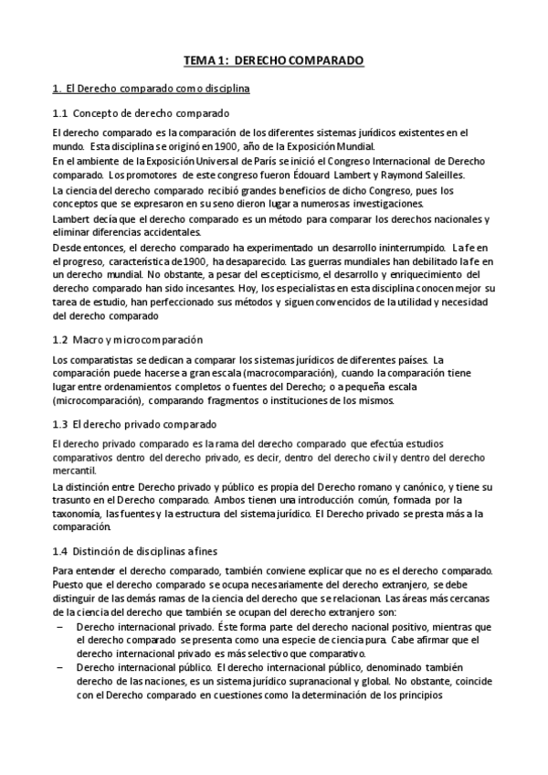 Miniatura del documento Tema 1 - Derecho comparado.pdf