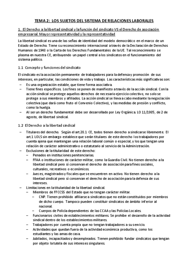 Miniatura del documento Tema 2 - Sujetos del sistema de relaciones laborales.pdf