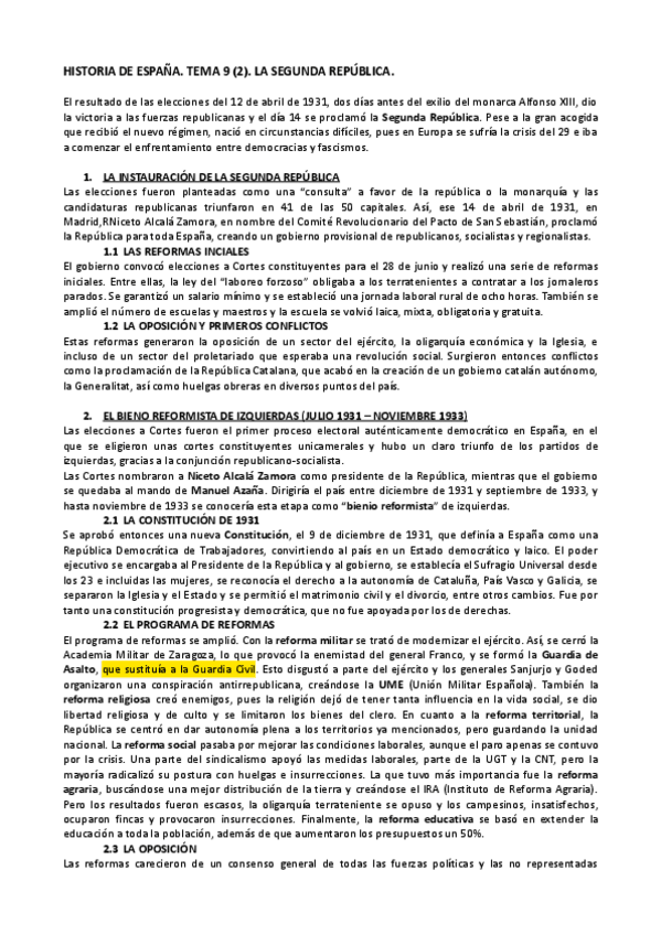 Miniatura del documento II República