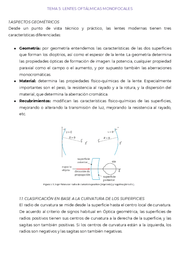 Miniatura del documento TEMA 5: LENTES OFTALMICAS MONOFOCALES