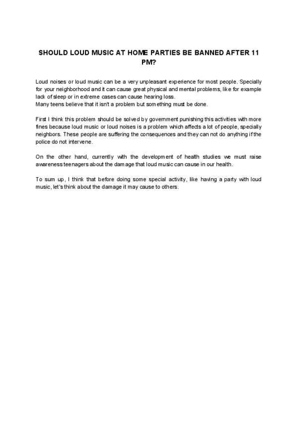 Miniatura del documento OPINION-ESSAY-SHOULD-LOUD-MUSIC-AT-HOME-PARTIES-BE-BANNED-AFTER-11-PM.pdf