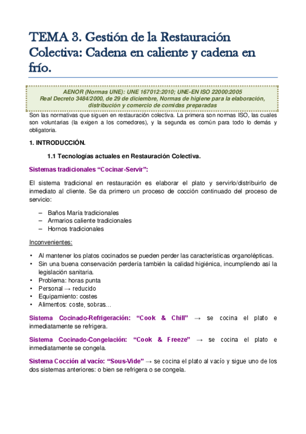 Miniatura del documento TEMA 3. Gestión de la Restauración Colectiva. Cadena en caliente y cadena en frío..pdf