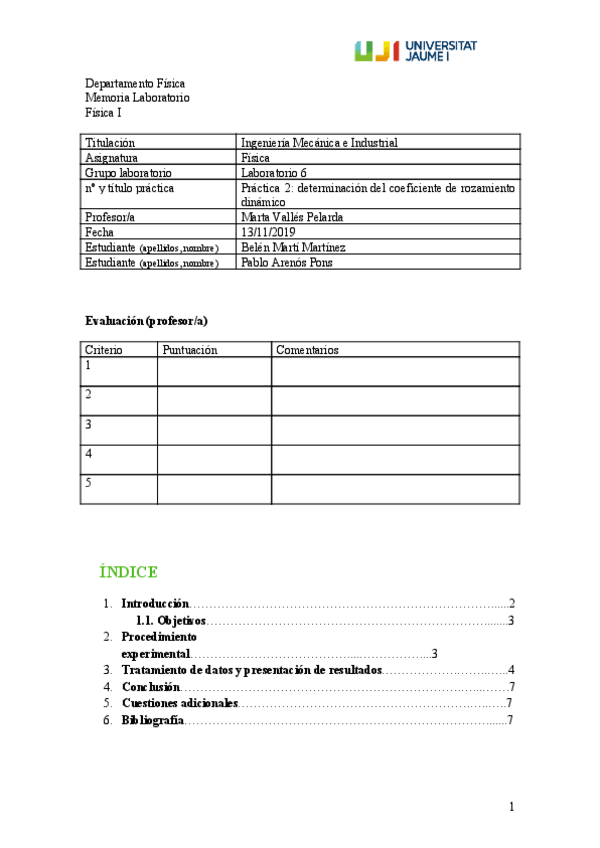 Miniatura del documento 2 - COEFICIENTE ROZAMIENTO DINAMICO