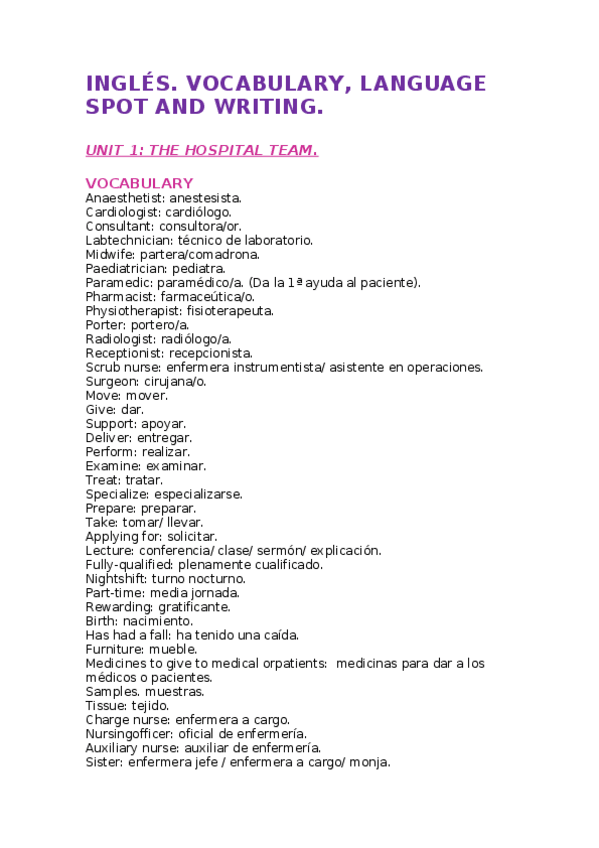 Miniatura del documento INGLÉS (vocabulary,grammar,writing)