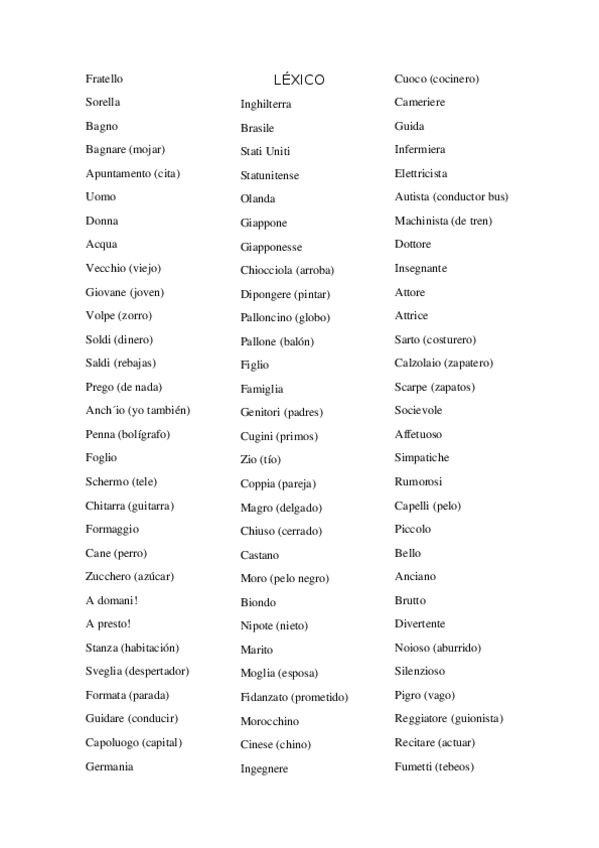 Miniatura del documento Lexico-Italiano-A1.docx