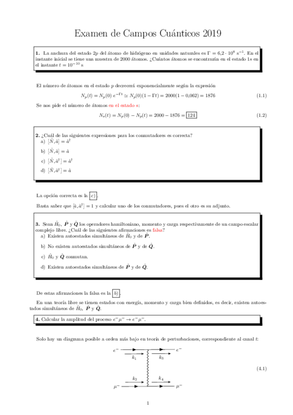 Miniatura del documento Examen Campos Cuánticos 2019