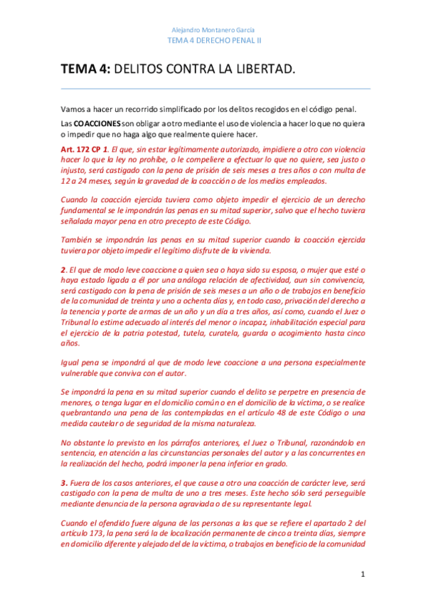 Miniatura del documento TEMA 4 penal. Alejandro Montanero.pdf