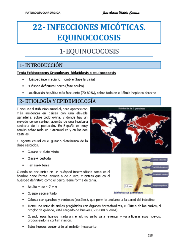Miniatura del documento Tema 22- Equinococosis e Infecciones Micóticas.pdf