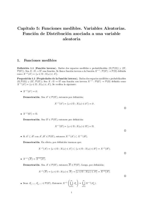 Miniatura del documento Captulo5FuncionesmediblesVariablesAleatoriasFuncindeDistribucinasociadaaunavariablealeatoria.pdf