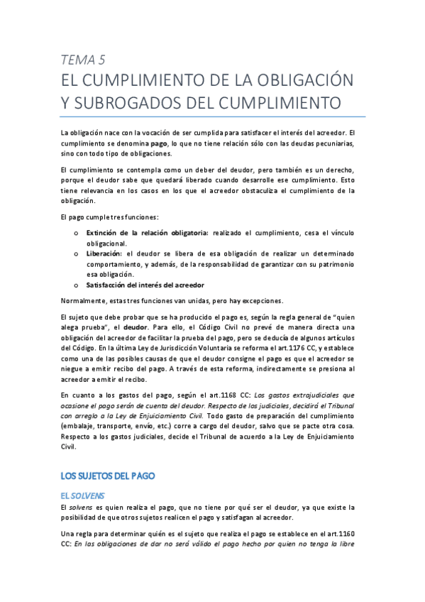 Miniatura del documento Tema 5. El cumplimiento de la obligación y subrogados.pdf
