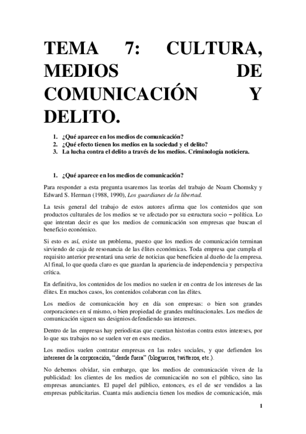 Miniatura del documento Tema 7. Cultura medios de comunicación y delito..pdf